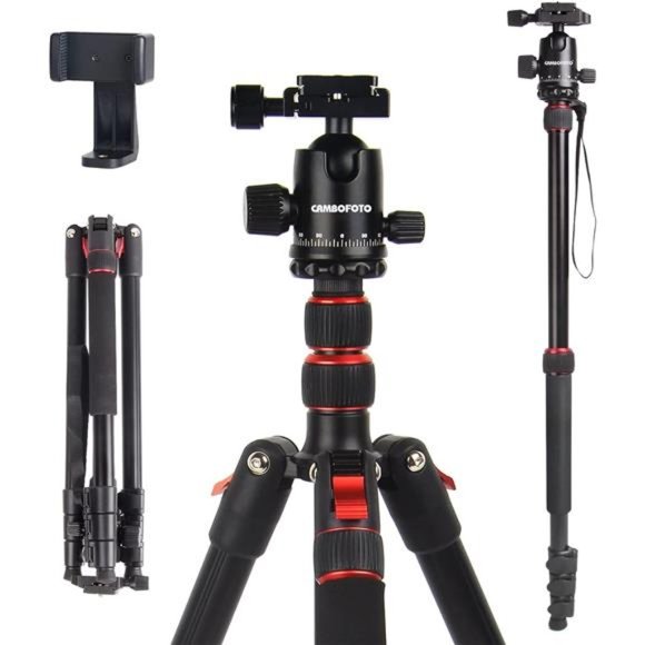 78 Tripod, Camera Tripod, Aluminum Tall Tripod with 360 Degree